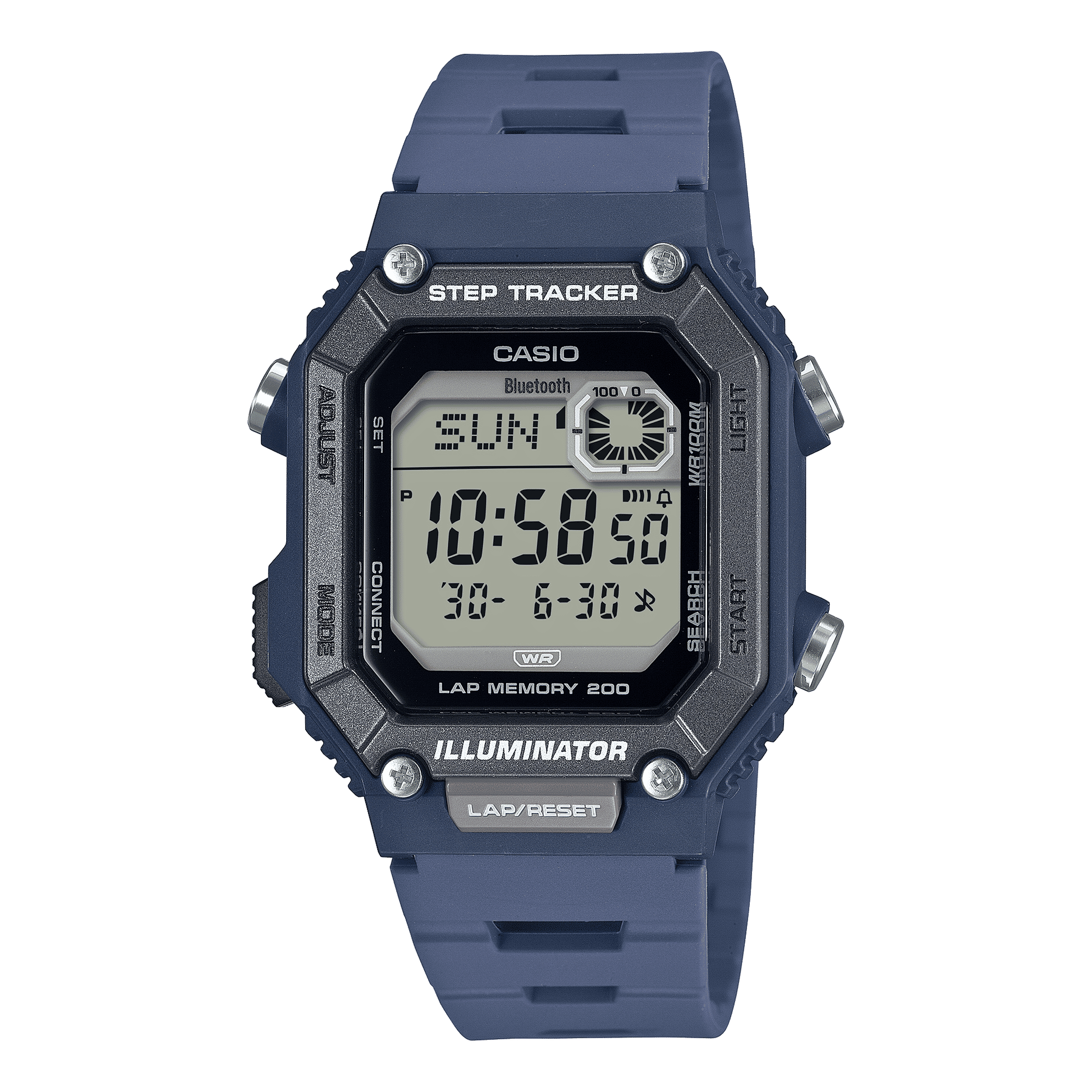 Casio WS-B1000-2AVEF Herren Armbanduhr Blau • Bluetooth Schrittzähler • 10 ATM Wasserschutz, Bild 2