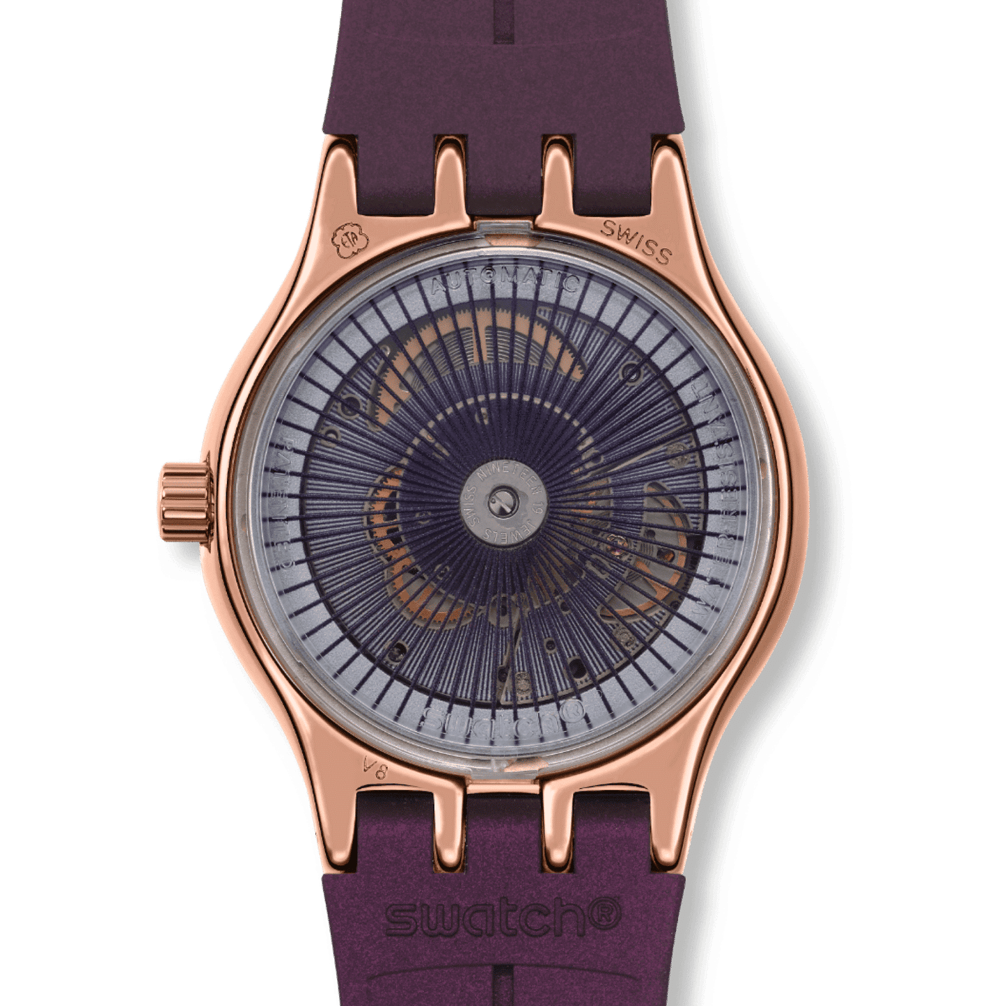 Swatch Sistem 51 Irony YIG401 Armbanduhr Burgunderrot • Automatikwerk mit 90 Stunden Gangreserve • Leuchtzeiger mit