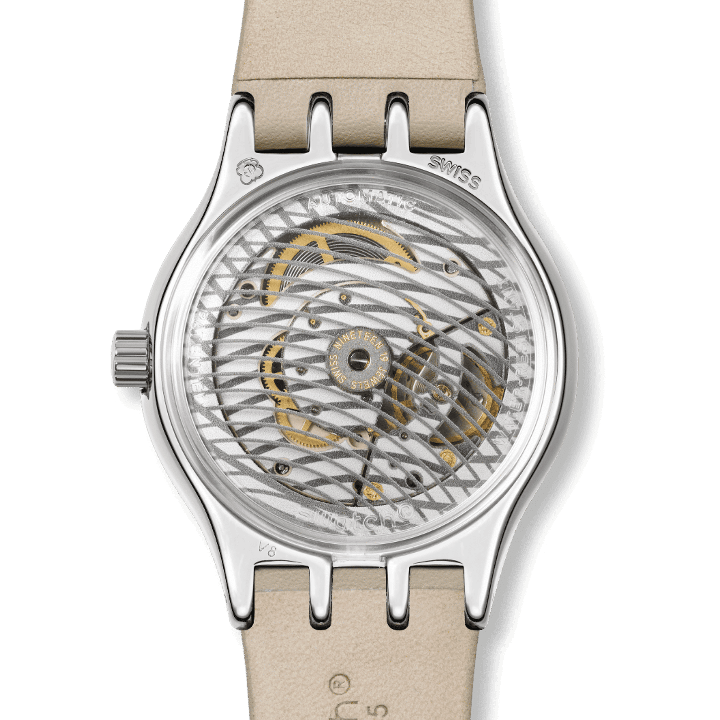 Swatch Sistem51 Irony YIS434 Armbanduhr Taupe • Automatikwerk mit 90 h Gangreserve • Datum bei 6 Uhr, Bild 5
