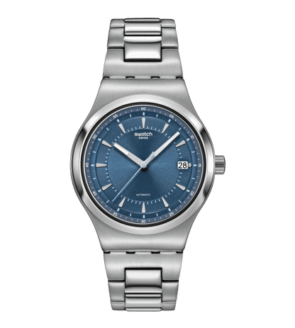 Swatch Sistem 51 Irony YIS435G Shimmer At Dusk Herrenuhr Blau • Automatikwerk SISTEM51 • Leuchtzeiger