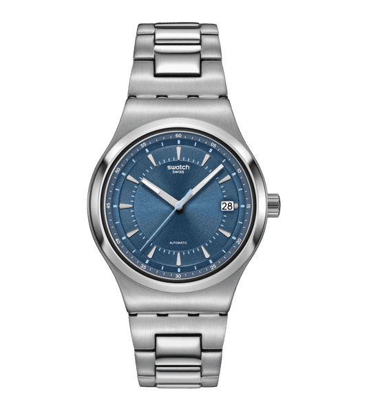 Swatch Sistem 51 Irony YIS435G Shimmer At Dusk Herrenuhr Blau • Automatikwerk SISTEM51 • Leuchtzeiger