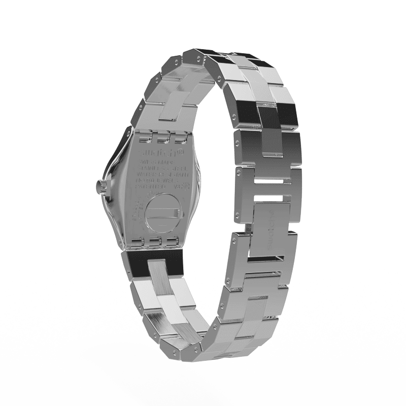 Swatch Irony XS YSS300G Damenuhr Silber • Poliertes Edelstahlgehäuse • Triple-Link-Armband, Bild 5