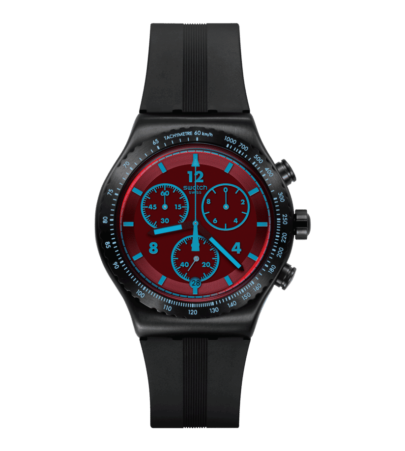 Swatch Irony Chrono New YVB417 Herren • Chronograph • Crimson Mystique