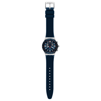Swatch Irony Chrono New YVS454 Herren Armbanduhr Blau • Edelstahlgehäuse • Chronograph, Bild 4