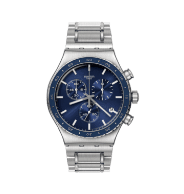 Swatch Irony Chrono New YVS496G Herrenuhr Kobaltblau • Chronograph • Schmetterlingsschließe, Bild 7