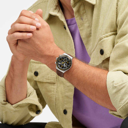Swatch Irony Chrono New YVS530 Herren Armbanduhr Schwarz • Chronograph mit Leuchtzeigern • Datumsanzeige, Bild 6