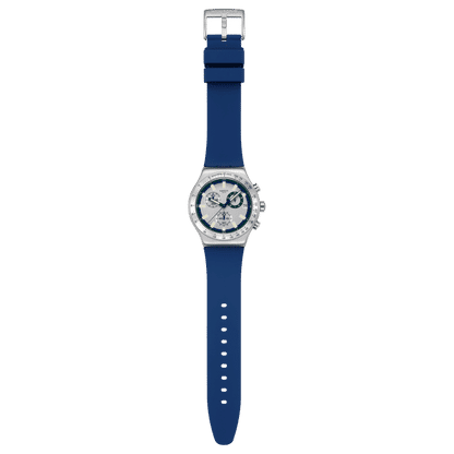 Swatch Irony Chrono New YVS539 Herren Armbanduhr Silber • Tachymeter-Lünette • Leuchtzeiger, Bild 4