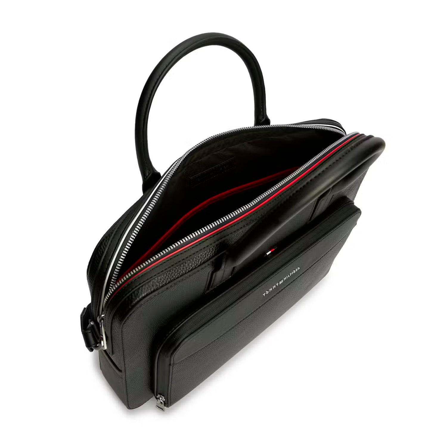 Tommy Hilfiger Central Slim AM0AM14730BDS Laptoptasche Schwarz • Genarbte Lederoptik • Schlankes Design, Bild 4