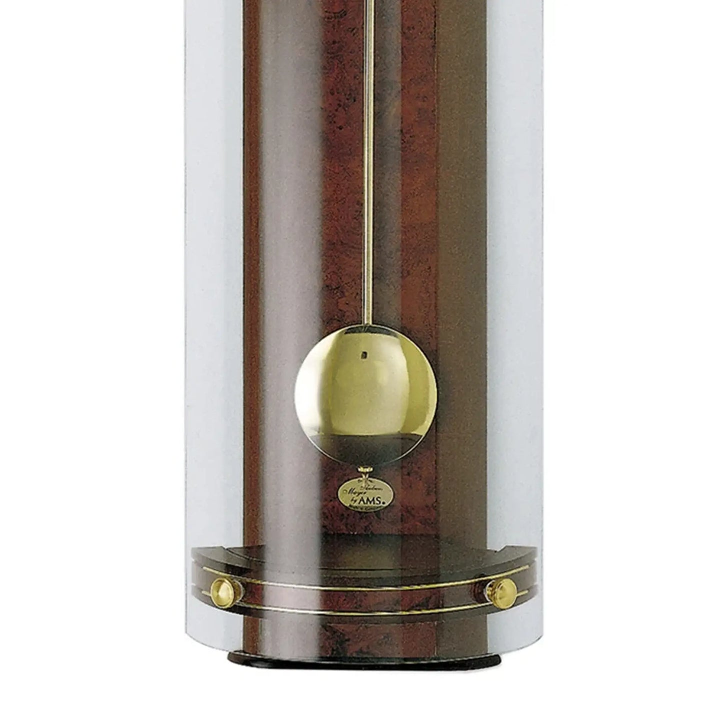 Zegar ścienny AMS Regulator R3633/1 orzech • mechanizm Westminster • faza księżyca