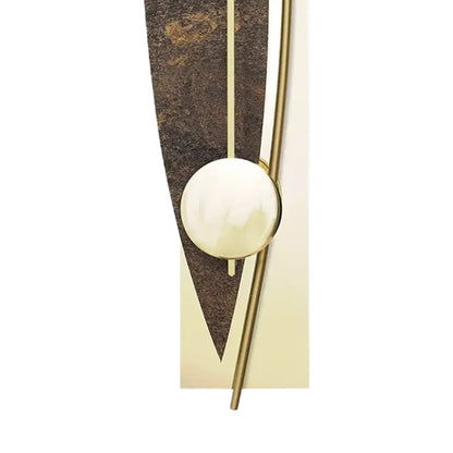 AMS Design W7453 Wall Clock • Quartz Pendulum Movement • Brass Details