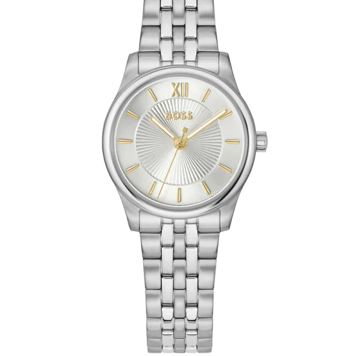 BOSS Graceful Mina 1502840 Damen Armbanduhr Silber • Quarzwerk • Edelstahlarmband