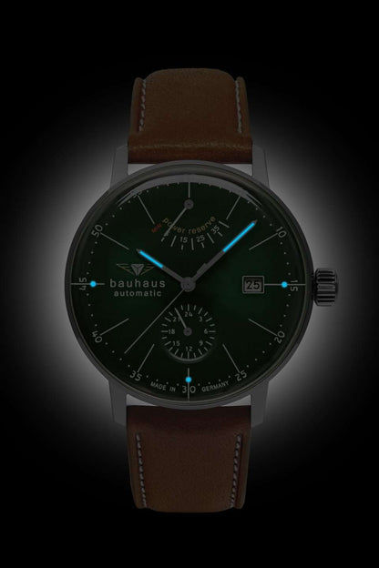 Bauhaus Dessau 2060-4 Herren Armbanduhr • Automatikwerk mit Gangreserveanzeige • Mineralglas K1, Bild 3