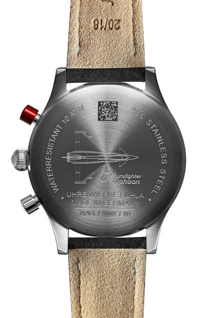 Bauhaus Aviation 2576-5 Armbanduhr Rot • Eurofighter Quarzchronograph • Mineralglas K1, Bild 3