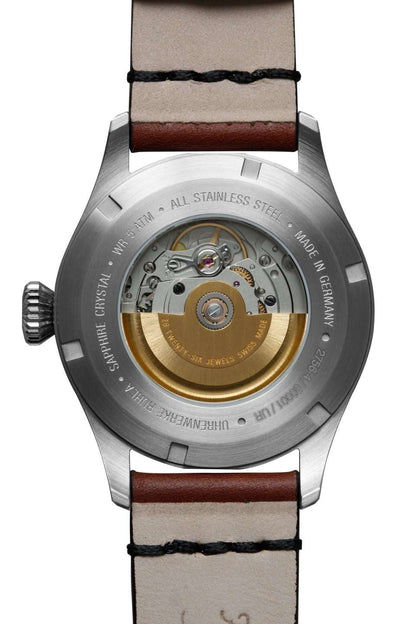Bauhaus Aviation 2756-4 Herrenuhr Braun/Grün • Schweizer Automatikwerk SW 200 • Saphirglas, Bild 2