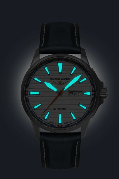 Bauhaus Aviation Iron Annie 2862-1 Herrenuhr Blau • Automatikwerk Citizen-Miyota • Saphirglas, Bild 2