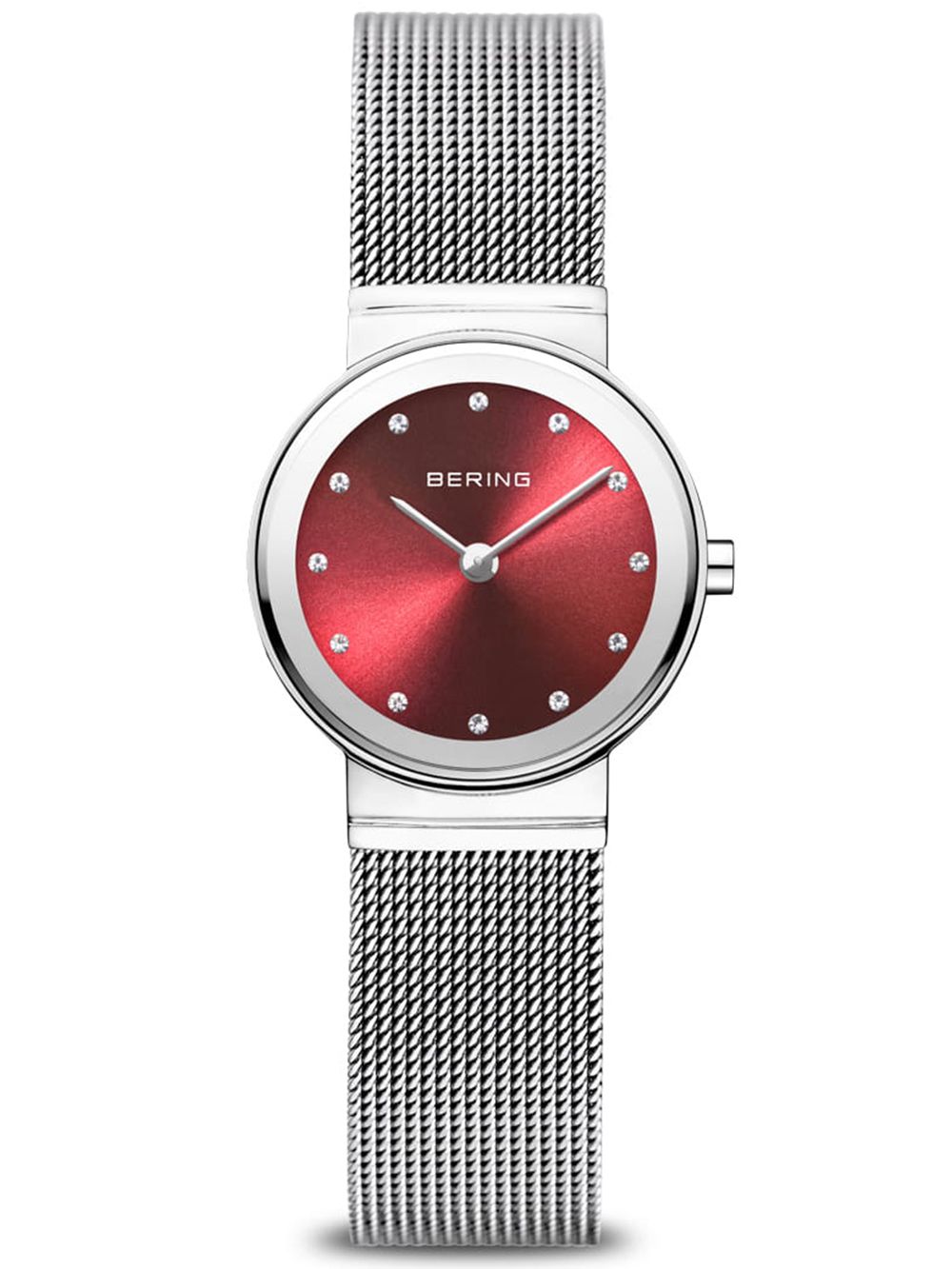 Bering Classic 10126-003 Damen Armbanduhr Rot • Saphirglas entspiegelt • Skandinavisches Design