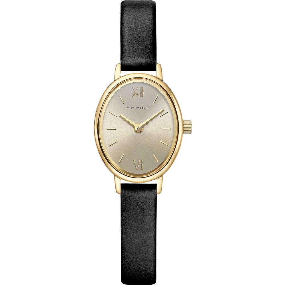 Bering Classic 11020-433 Damen Armbanduhr Schwarz • Saphirglas • Ovales Edelstahlgehäuse