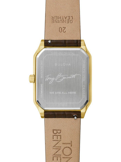 Bulova Tony Bennett 97B235 Herren Armbanduhr Schwarz • Saphirglas mit Antireflex • Vergoldetes Edelstahlgehäuse, Bild 3