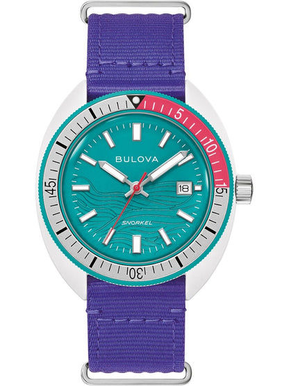 Bulova Snorkel 98B447 Herrenuhr Weiß • Mineralglas • Coral Reef Limited Edition