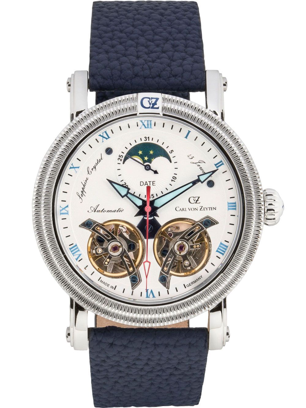 Carl von Zeyten Schauinsland CVZ0085WHS Herrenuhr Weiß • Automatikwerk • Saphirglas