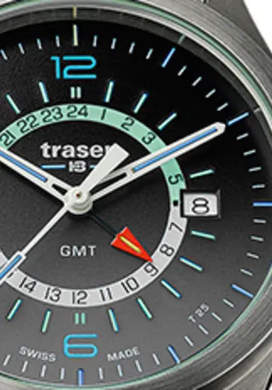 Traser H3 P59 Aurora GMT 107232 Herrenuhr Anthrazit • Trigalight Selbstleuchttechnologie • GMT-Funktion, Bild 6