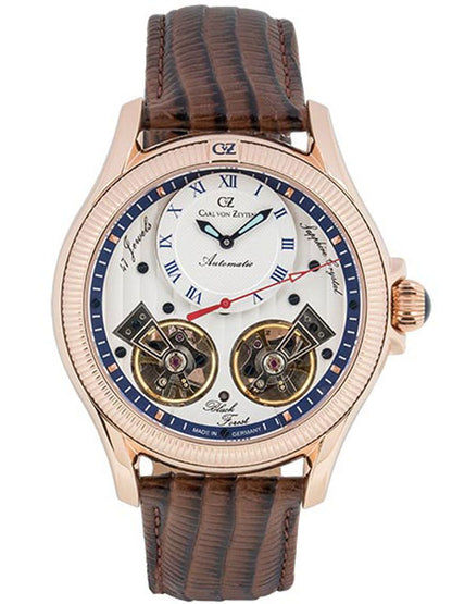 Carl von Zeyten Waldhaus CVZ0084RWHS Herrenuhr Weiß • Automatikwerk mit Open-Heart • Limited Edition