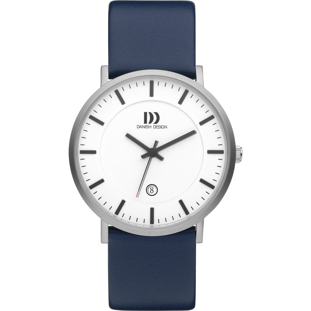 Danish Design Slim Design IQ12Q1157 Herrenuhr Blau • Mineralglas • Miyota Quarzwerk