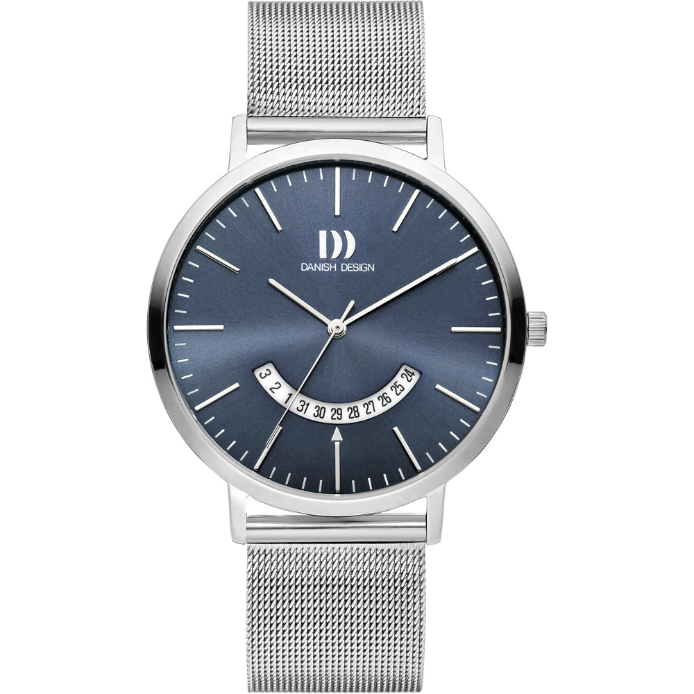 Danish Design Morsø IQ68Q1239 Herren Armbanduhr Blau • Saphirglas • Ultra-Slim Edelstahlgehäuse