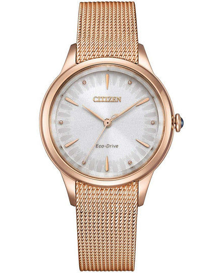 Citizen L EM1153-88A Damenuhr Roségold • Saphirglas • Eco-Drive Solar