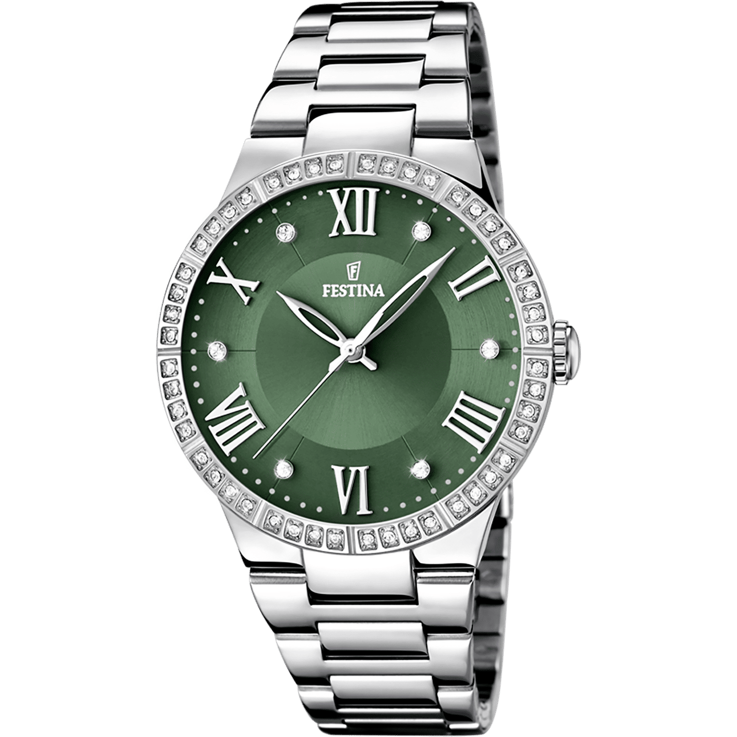 Festina F16719/5 Damenuhr Grün • Mineralglas • Quarzwerk