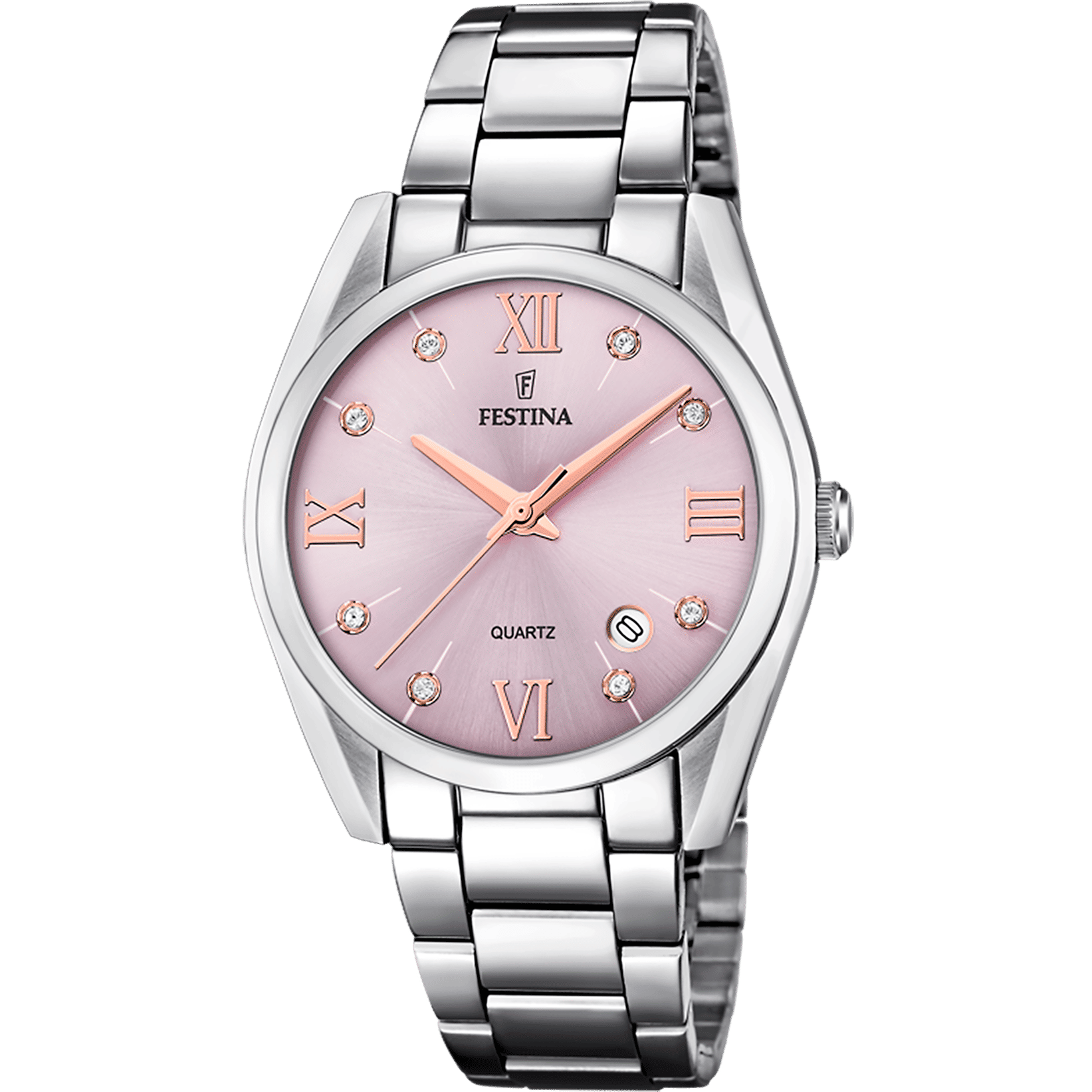 Festina Boyfriend F16790/D Damenuhr Burgund • Mineralglas • Quarzwerk