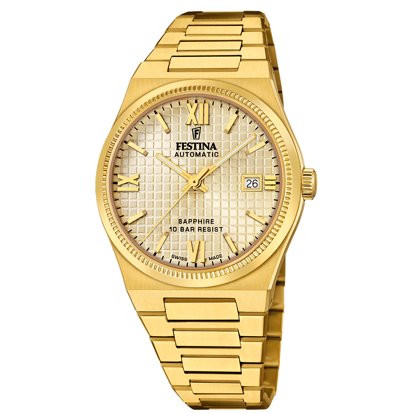 Festina Rivé F20032/2 Herrenuhr • Swiss Made Automatik • Saphirglas