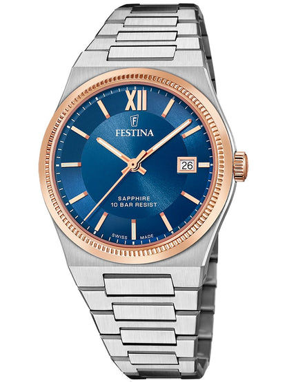 Festina Rivé F20036/2 Herrenuhr • Saphirglas • Swiss Made Quarzwerk