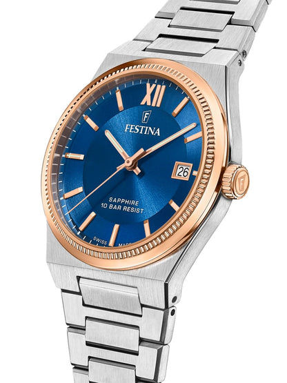 Festina Rivé F20036/2 Herrenuhr • Saphirglas • Swiss Made Quarzwerk, Bild 2