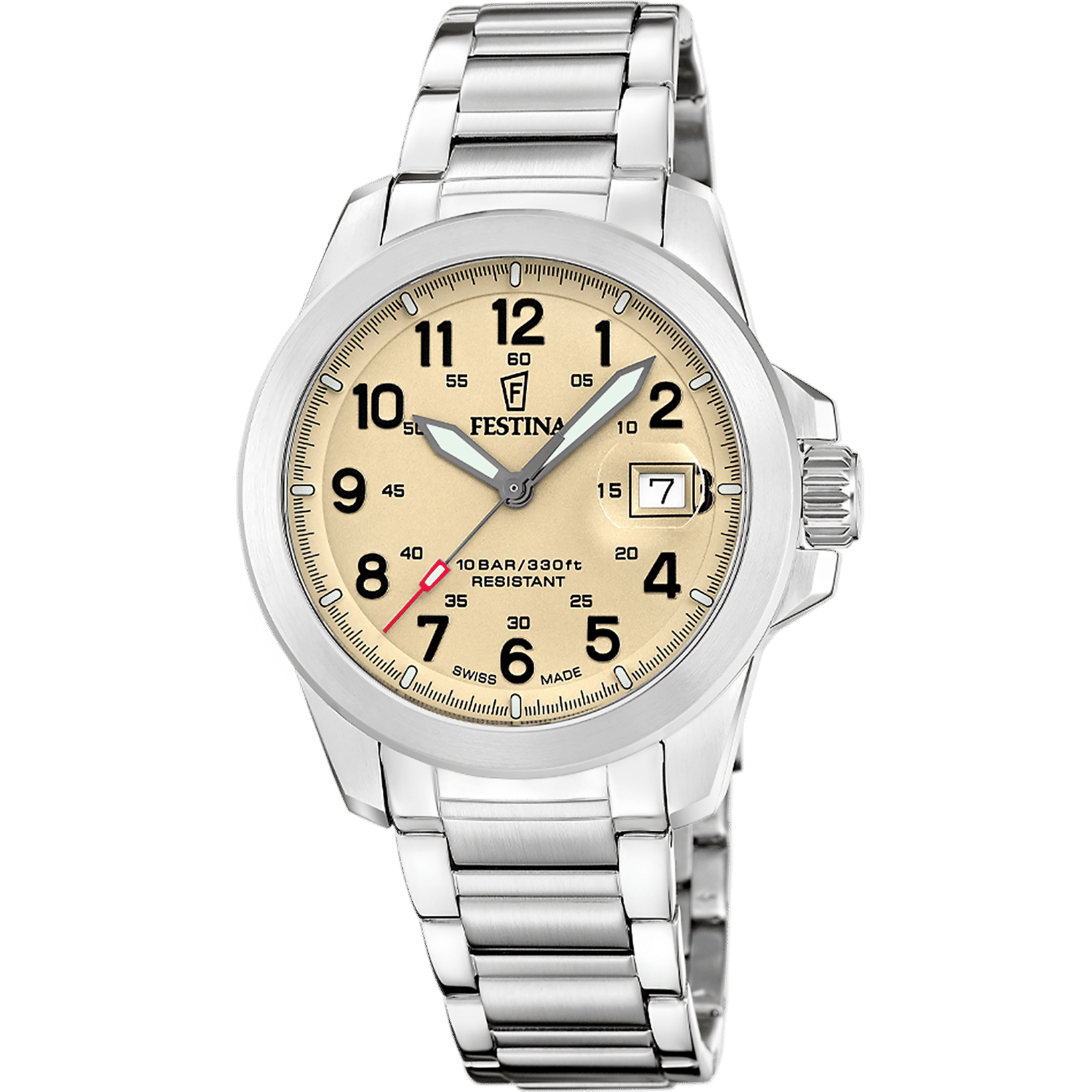 Festina Swiss Made Field F20081/1 Herrenuhr • Saphirglas • 3 Wechselarmbänder
