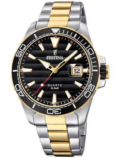 Festina Prestige F20362/2 Herrenuhr Bicolor • Mineralglas • 10 ATM wasserdicht