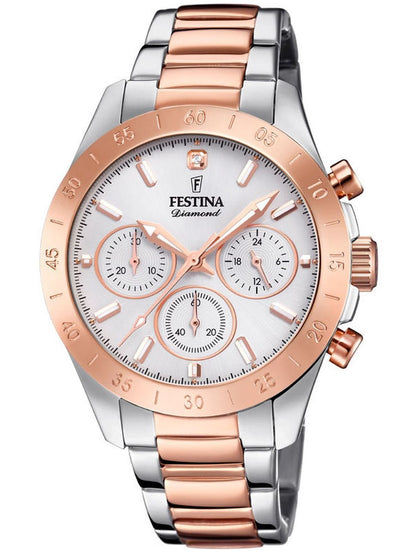 Festina Boyfriend F20398/1 Damenuhr • Chronograph • Mineralglas