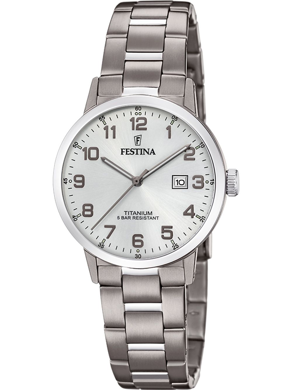 Festina Titanium F20436/1 Damenuhr Silber • Mineralglas • Titanarmband
