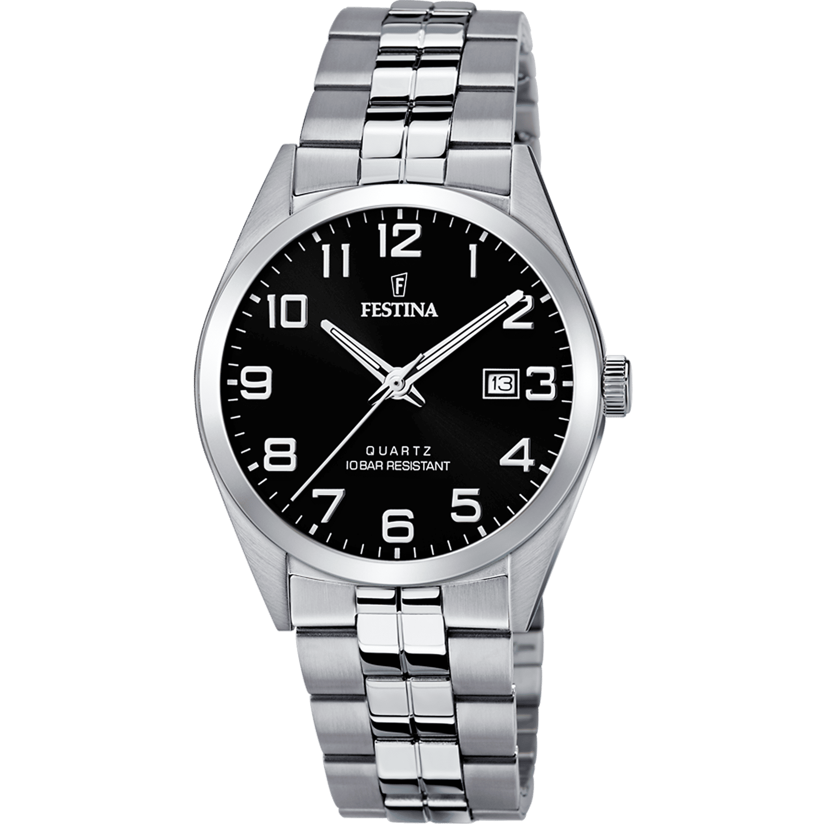 Festina Classics F20437/4 Herrenuhr Schwarz • Mineralglas • 10 ATM Wasserdicht