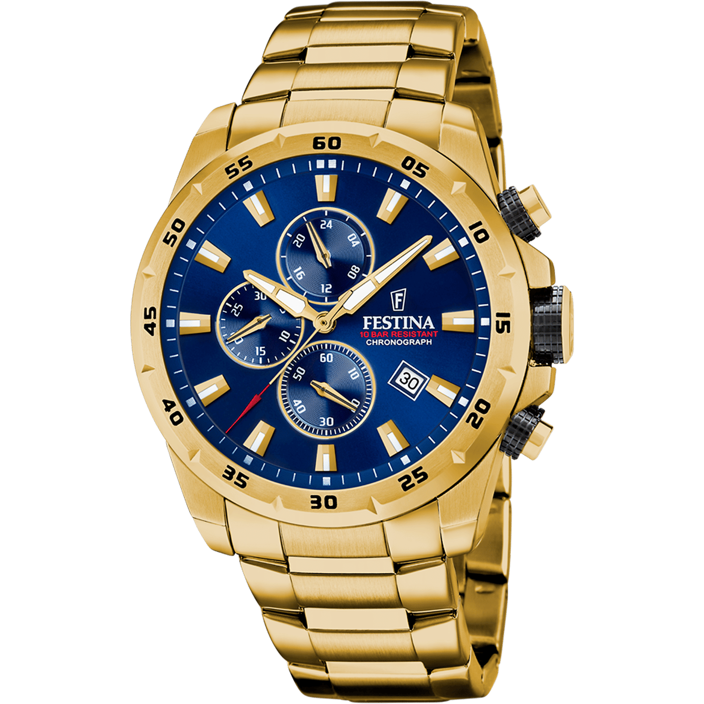 Festina F20541/2 Timeless Chronograph Herrenuhr Blau • Chronographenfunktion • Edelstahlgehäuse