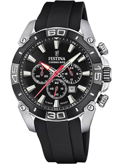 Festina Chrono Bike F20544/1 Herrenuhr Schwarz • Quarz-Chronograph • Mineralglas