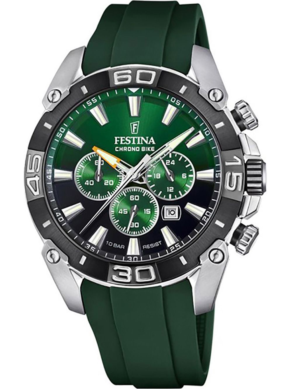 Festina Chrono Bike F20544/3 Herrenuhr Grün • Mineralglas • Quarz-Chronograph