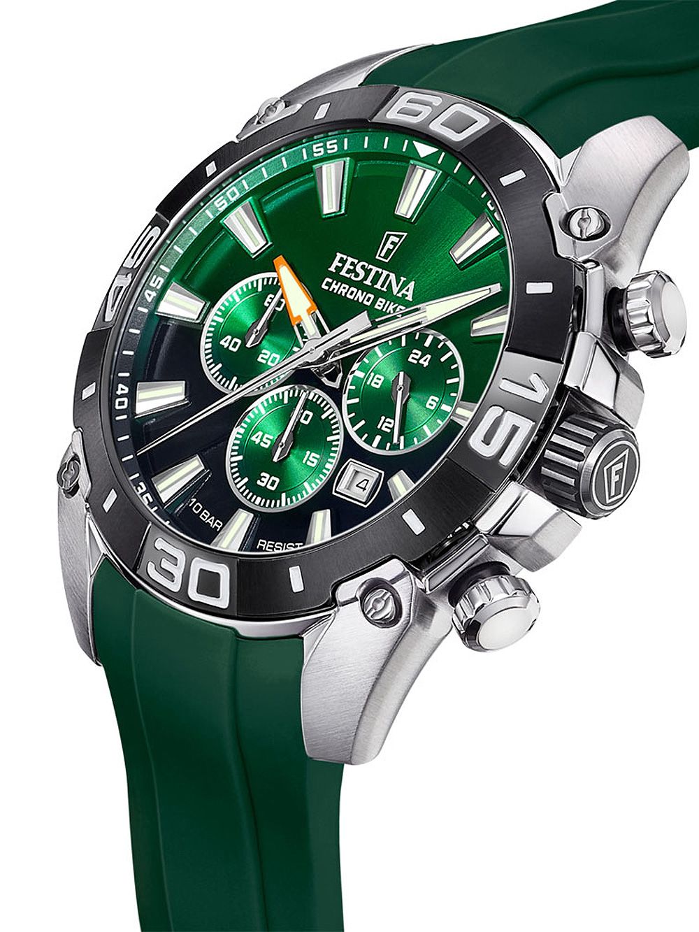 Festina Chrono Bike F20544/3 Herrenuhr Grün • Mineralglas • Quarz-Chronograph, Bild 2