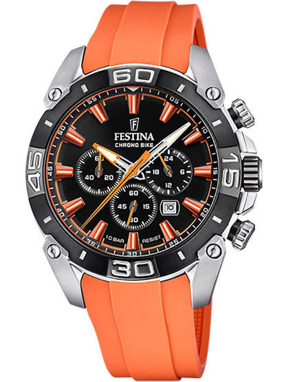 Festina Chrono Bike F20544/5 Herrenuhr Schwarz • Mineralglas • Sportlicher Chronograph