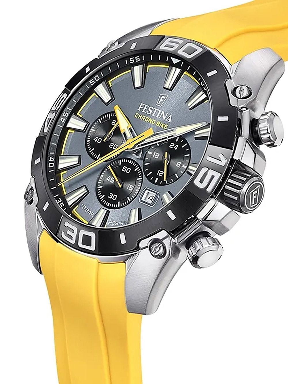 Festina Chrono Bike F20544/7 Herrenuhr Gelb • Chronograph • Mineralglas, Bild 2