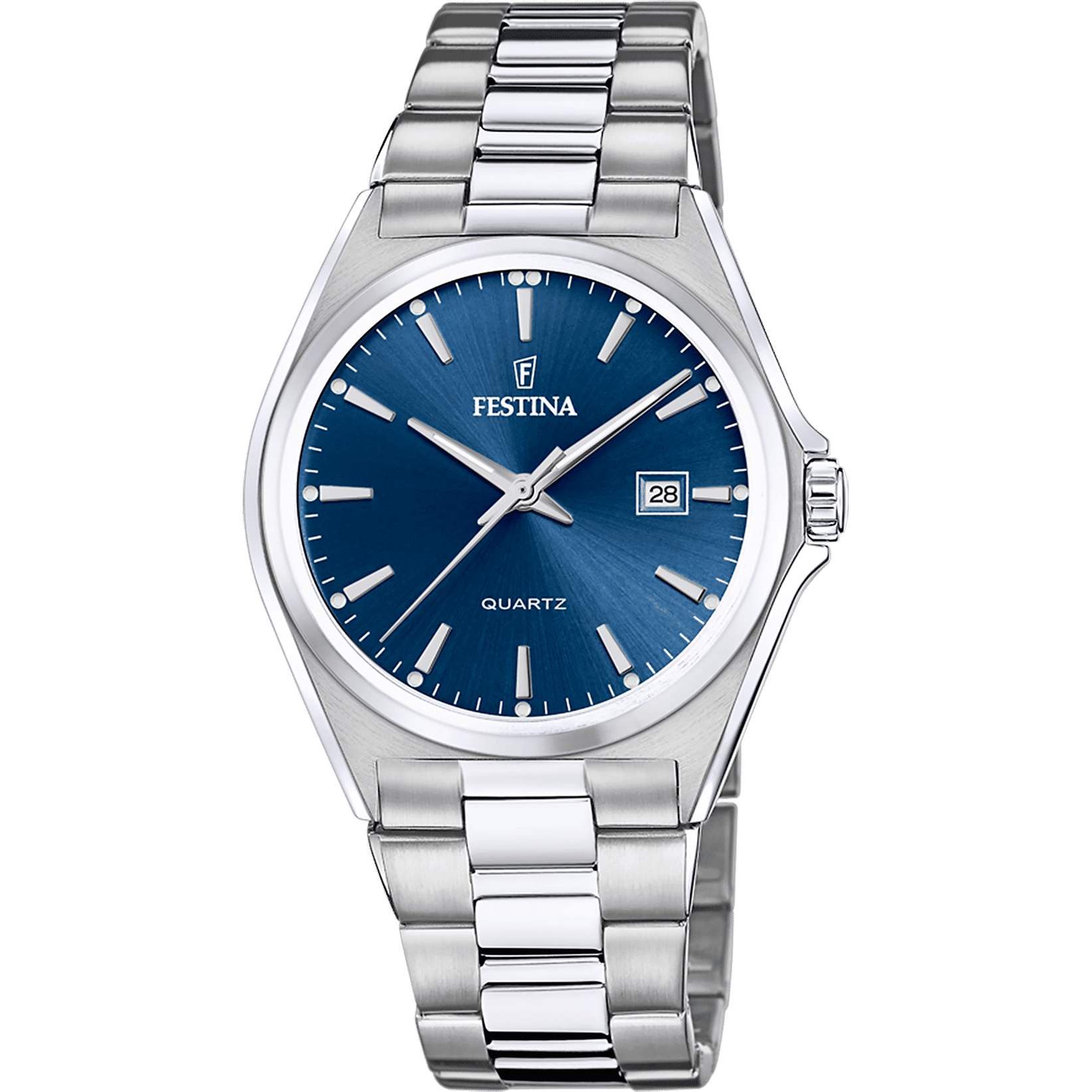 Festina Classic F20552/3 Herrenuhr • Blaues Zifferblatt • Mineralglas