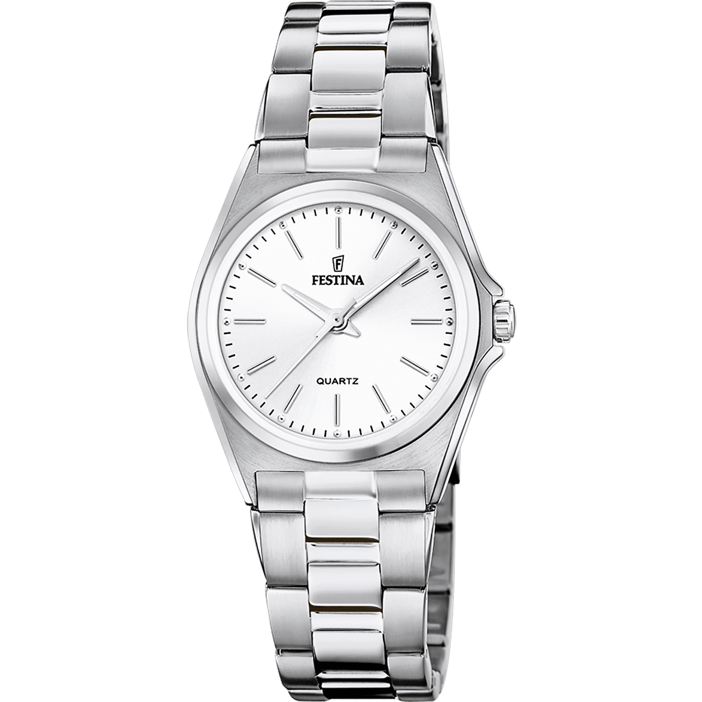 Festina Classics F20553/2 Damenuhr Weiß • Mineralglas • Edelstahlarmband