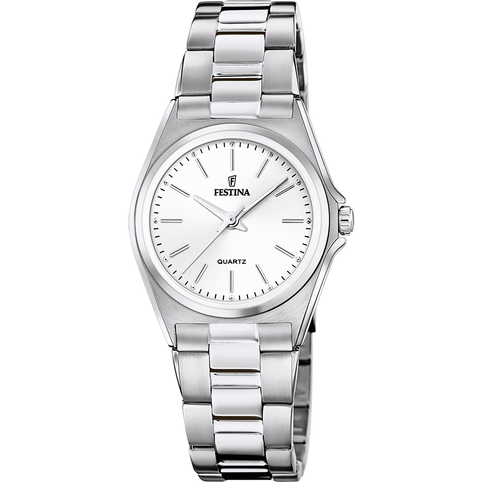 Festina Classics F20553/2 Damenuhr Weiß • Mineralglas • Edelstahlarmband