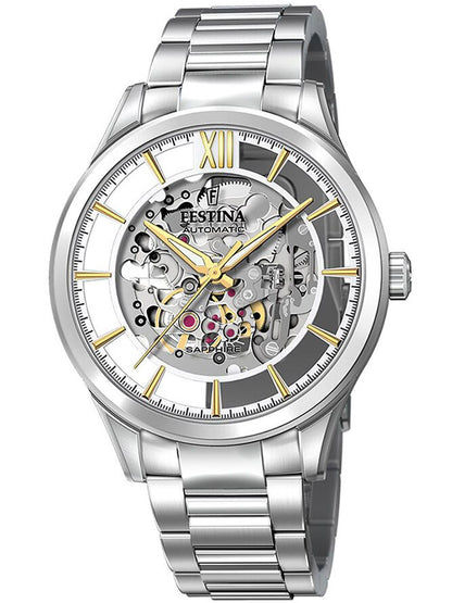 Festina Skeleton F20630/1 Herren Automatikuhr • Saphirglas • Transparentes Zifferblatt