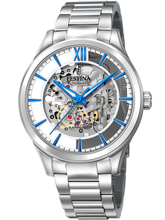 Festina Automatic Skeleton F20630/2 Herrenuhr Silber • Saphirglas • Miyota Automatikwerk